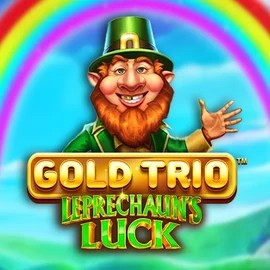 Gold Trio Leprechaun's Luck slot logo by Playtech at Felicebet Casino
